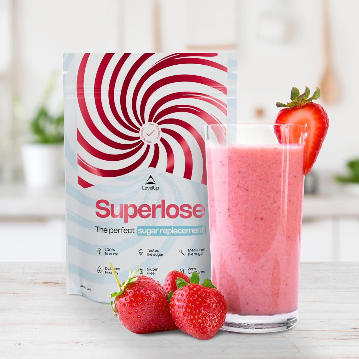 Superlose | The Superior Allulose | Keto Sugar Alternative | 100% Natural No Bitter Aftertaste | Zero Net Carb Sweetener | Ketogenic And Diabetic Approved Sugar Replacement (12Oz) : Grocery & Gourmet Food