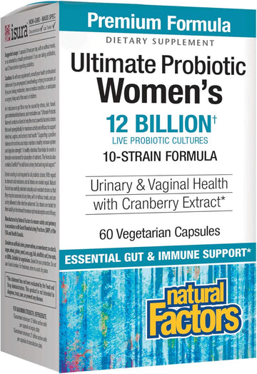 Natural Factors, Ultimate Probiotic Women’s, Support Digestive, Immune and Vaginal Health, 12 Billion CFU, 60 Capsules