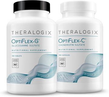 Theralogix OptiFlex Complete - 90-Day Supply - Glucosamine & Chondroitin Supplement - Support Healthy Joint Function - Joint Supplements for Women & Men - NSF Certified - 180 Caps & 180 Tabs