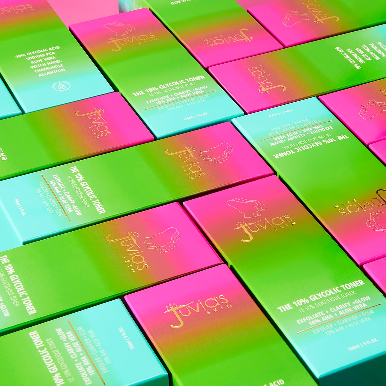 Juvia'S Place The 10% Glycolic Acid Toner, 5 Fl Oz, Aloe Vera, Chamomile, Allanton, Skin Conditioner, Gentle, Non-Irritant, Exfoliates, Glowing, Luminous Skin Appearance, Moisturizer : Beauty & Personal Care