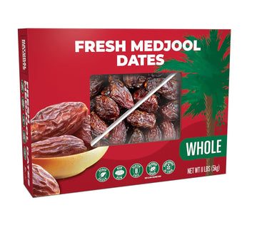 Natural Delights Medjool Dates – Large & Plump Non-Gmo Verified, Good Source Of Fiber, Naturally Sweet Fruit Snack, Perfect For On-The-Go - Medjool Dates Whole, 8 Oz Container