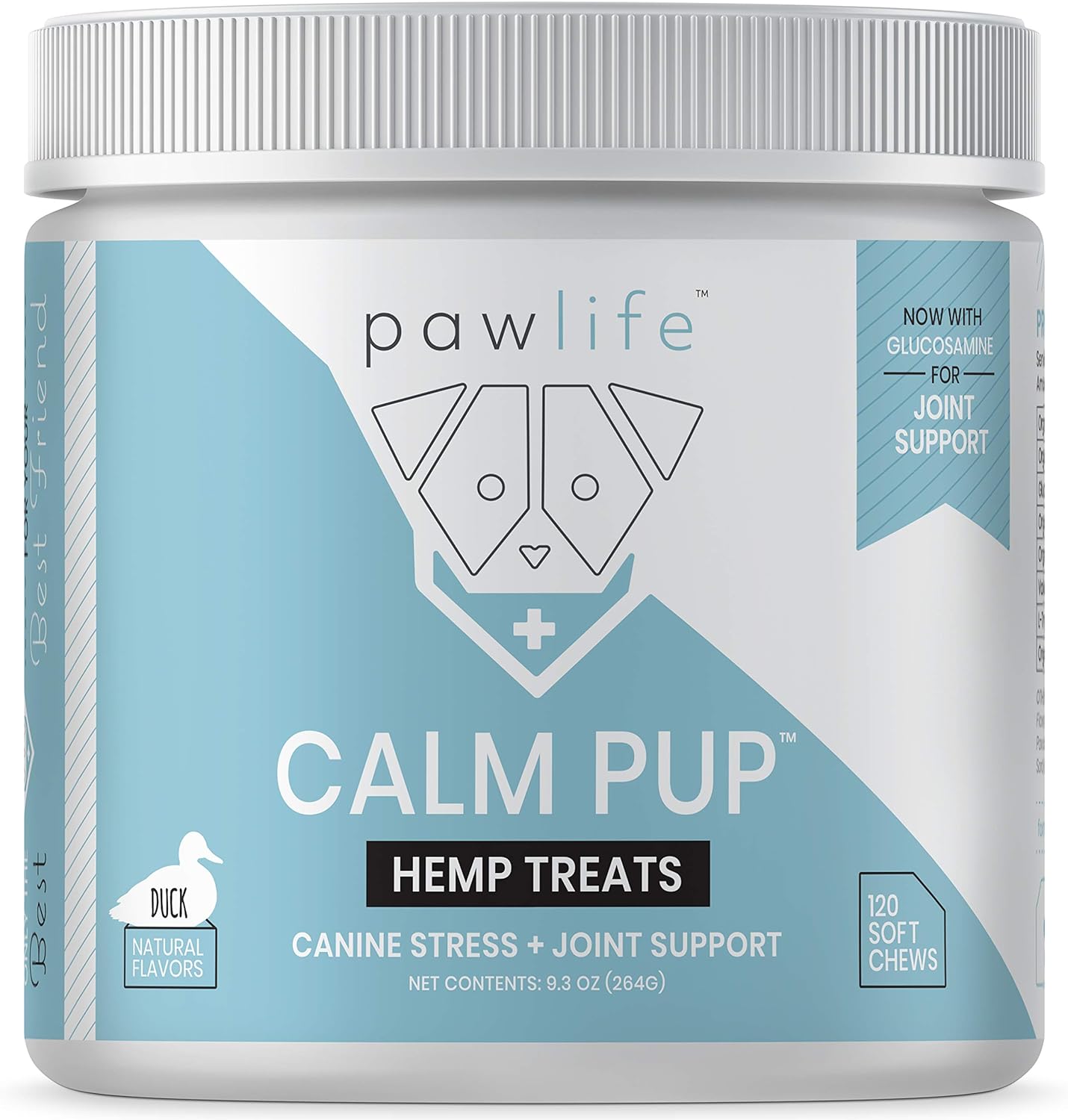 Calming Chews with Organic Hemp Oil| Dog Anxiety Relief & Travel Friendly| Glucosamine to Help with Join Support| 120 Soft Chews & up to 4-Month Supply