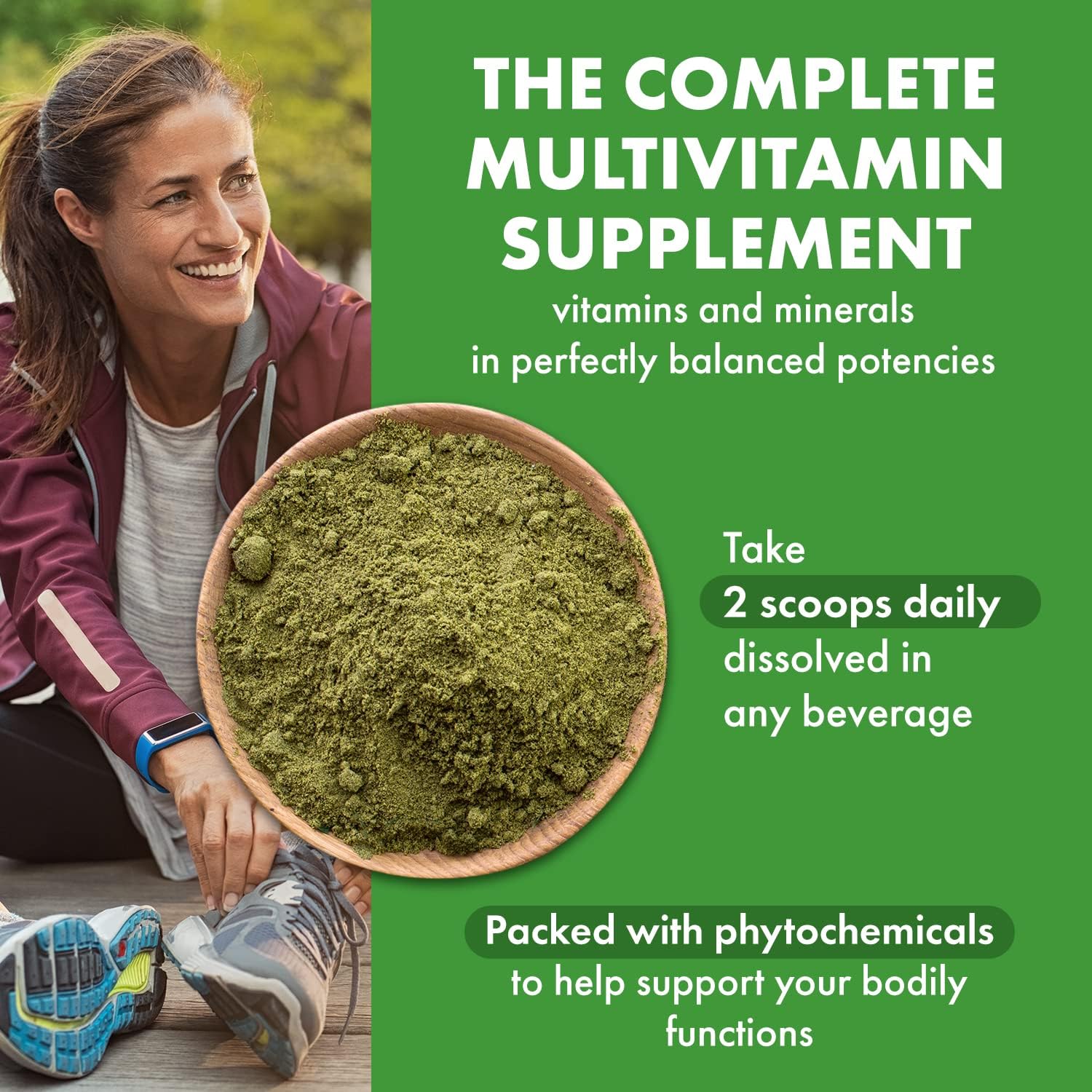 Pure Essence Labs LifeEssence Multivitamin Powder for Men and Women, Natural Herbal Supplement with Vitamin D3, B12, and Biotin, Energizing Whole Food Based Powder Mix, 7.3 oz : Health & Household