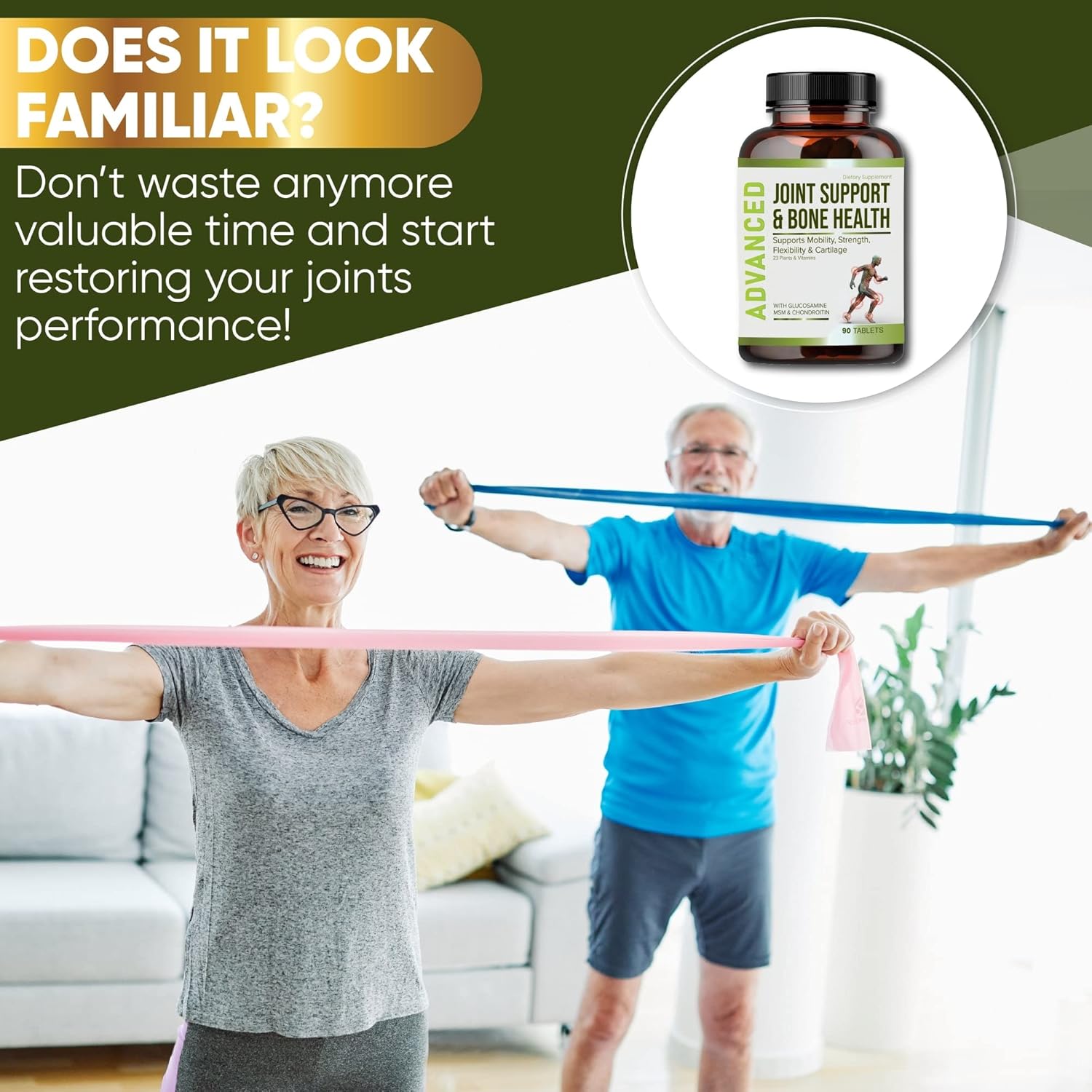 Nutrapro Glucosamine Chondroitin Msm Joint Relief Supplements & Bone Health - For Knee & Joint Relief, Bone Strength, Joint Health, Movement, Flexibility, Strength & Comfort.45 Days Servings : Health & Household