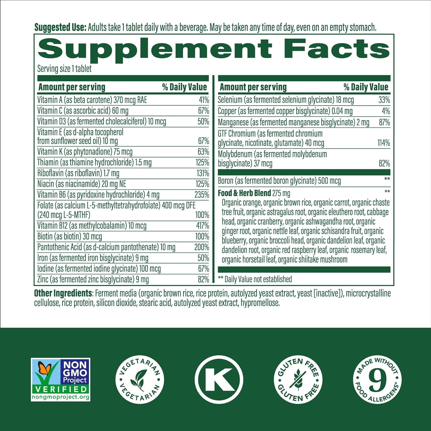 Megafood Womens Multivitamin One Daily - Multivitamin For Women - Vitamin C, Vitamin D, Iron & B Vitamins - Bone, Energy Metabolism & Immune Support - Vegetarian, Glutenfree - 90 Tablets, 90 Servings : Health & Household