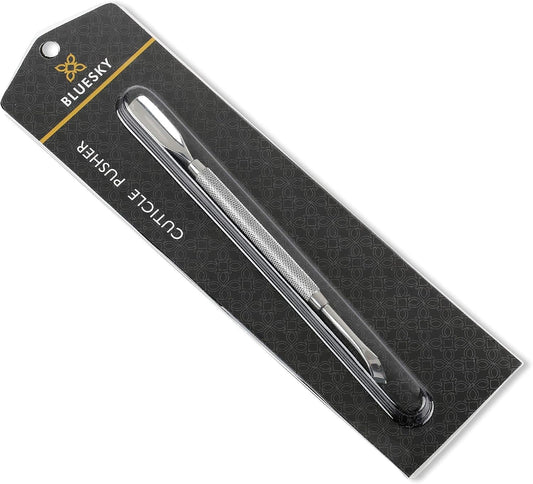 Bluesky Cuticle Pusher Tool And Nail Cleaner, Professional, Double Ended, Metal, Stainless Steel, Gel Nail Polish Remover, Scraper