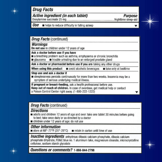 Unisom Sleeptabs, Nighttime Sleep-Aid, Doxylamine Succinate, 80 Tablets