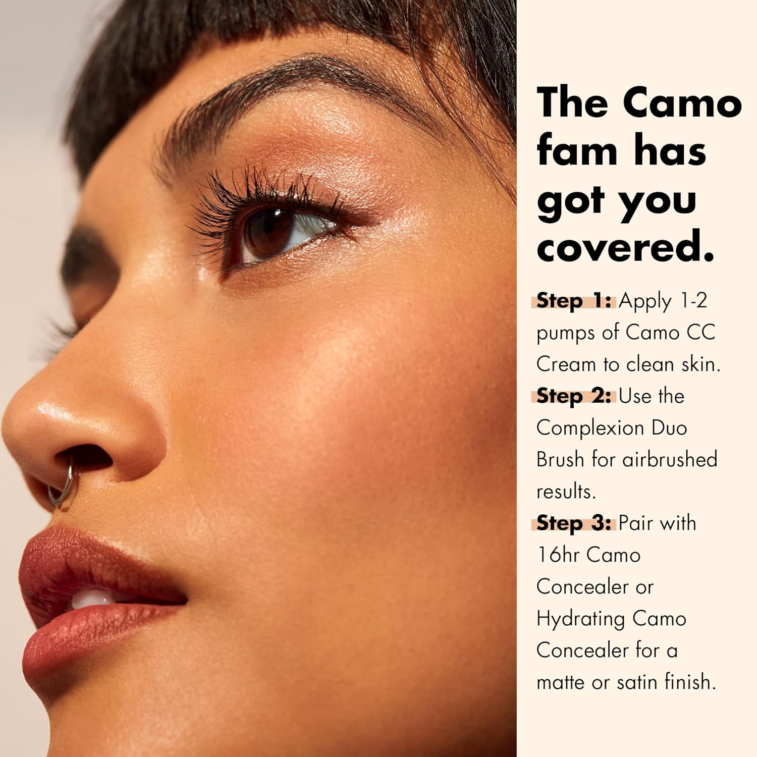 e.l.f. Camo CC Cream, SPF 30 Color-Correcting Medium-To-Full Coverage Face Foundation, Delivers An Airbrushed Finish, Vegan & Cruelty-Free, Fair 100 W