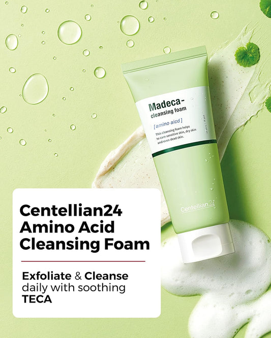 Centellian 24 Valentines Day Gifts Cleansing Foam (5.64 Oz) With Centella Asiatica, Teca, Amino Acid. Hypoallergenic Korean Face Wash. Gentle Exfoliating Daily Cleanser By Dongkook Pharmaceutical