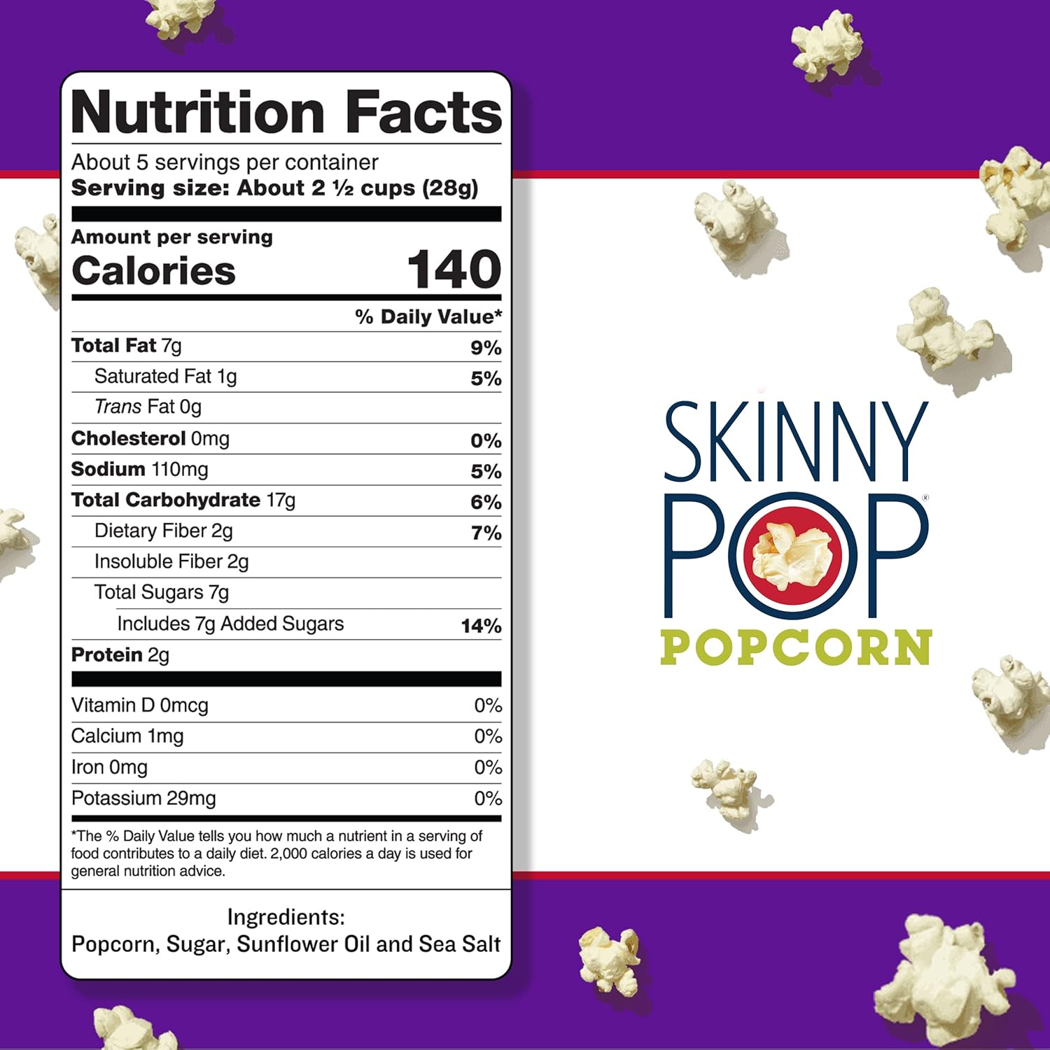 Skinnypop Sweet & Salty Kettle Popcorn, Gluten Free, Non-Gmo, Healthy Popcorn Snacks, Skinny Pop, 5.3 Oz Grocery Size Bags (Pack Of 12)