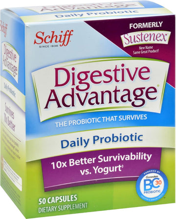 Schiff Vitamins Digestive Advantage - Daily Probiotic - 50 Capsules, Health Supplements, Probiotics