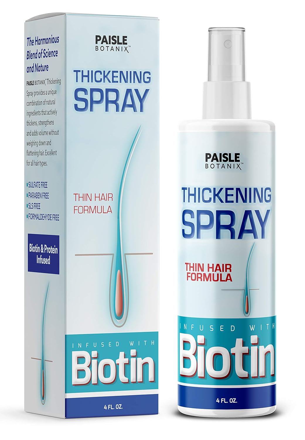 Biotin Hair Thickening Spray for Fine Hair Growth Hair Loss Prevention Treatments Serum Dht Volume Spray for Hair Texturizing Spray Volumizing Spray Hair Thickener for Fine Hair Products