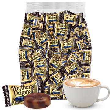 Werther'S Original Hard Sugar Free Caramel Candy, Individually Wrapped Healthy Sweet Caramel Bites For Guilt-Free Pleasure, Melts In Your Mouth In A Satisfying Creamy Way, 1Lb