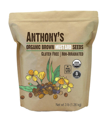 Anthony'S Organic Brown Mustard Seeds, 3 Lb, Gluten Free, Non Gmo, Keto Friendly