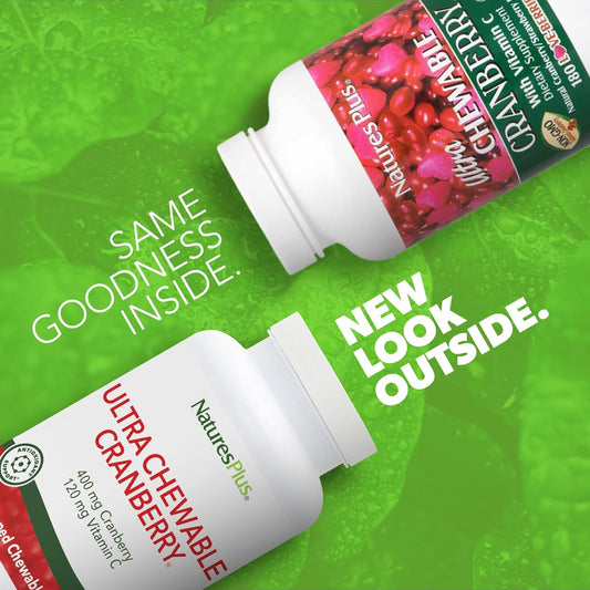 Natures Plus Ultra Chewable Cranberry - 180 Love-Berries, Pack Of 2 - Supports A Healthy Urinary Tract & Overall Well-Being - Non-Gmo, Vegetarian, Gluten Free - 180 Total Servings
