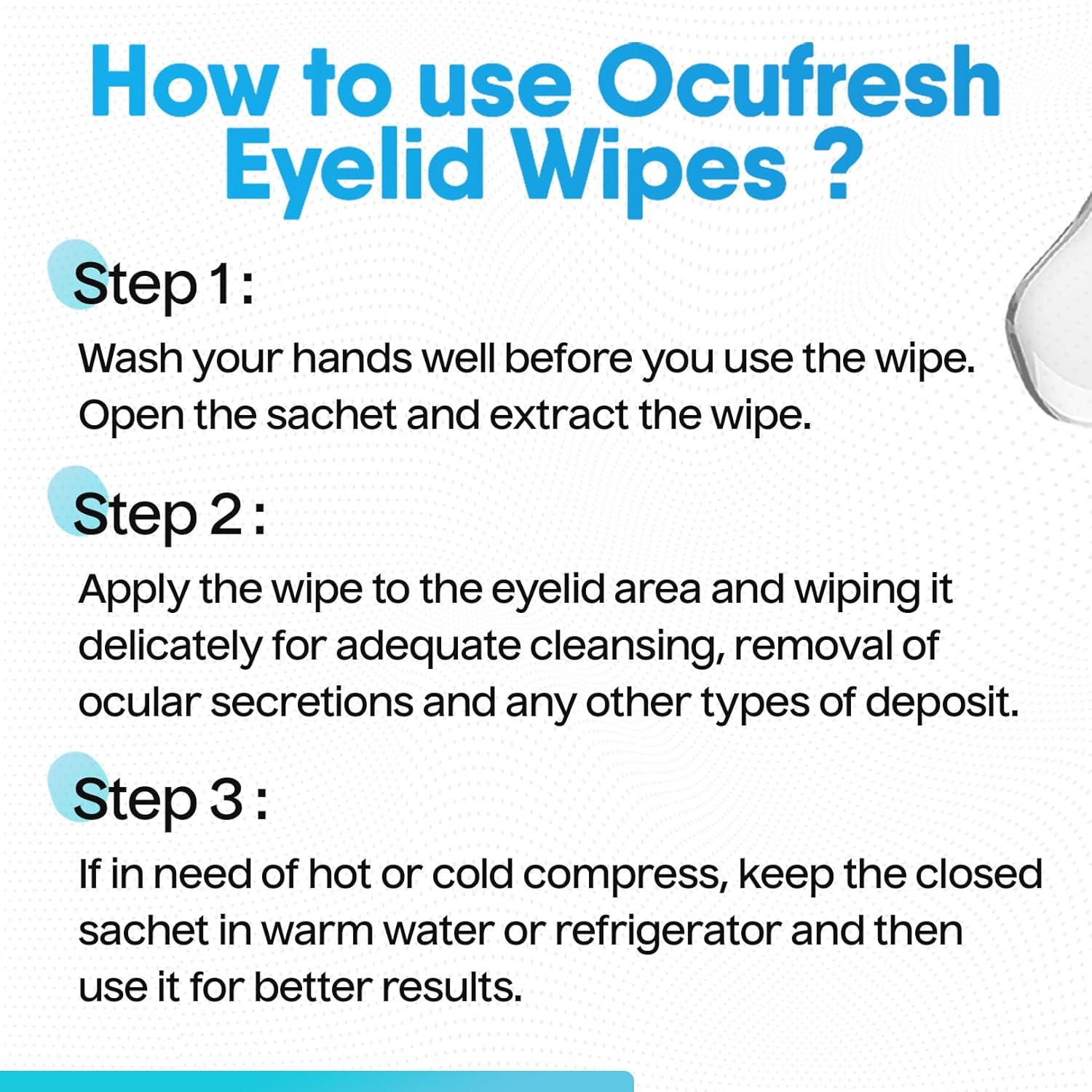 Blepharitis Eyelid Wipes – 20 Pack Individually Wrapped - Fragrance free & Soap free, For Daily Eyelid Hygiene, Natural Ingredients, Tired and Dry Eyes : Amazon.co.uk: Beauty