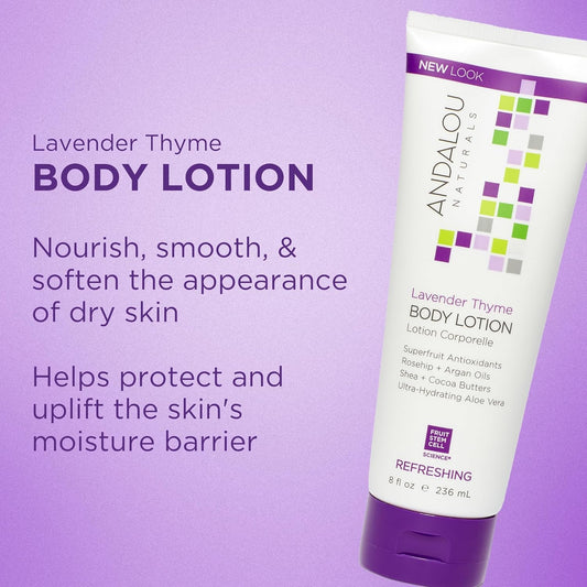 Andalou Naturals Lavender Thyme Refreshing Body Lotion, Value Size, 32 Ounce