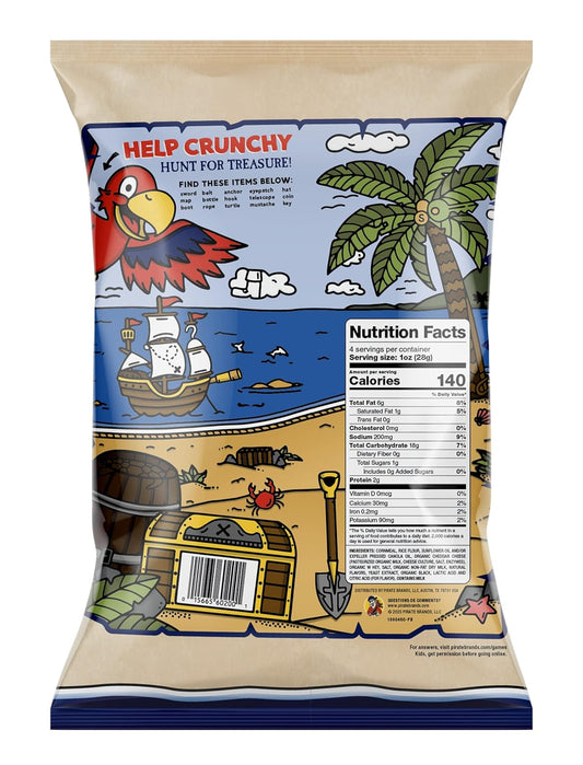 Pirate'S Booty Aged White Cheddar Cheese Puffs, Gluten Free, Healthy Kids Snacks, 4Oz Grocery Size Snack Bag