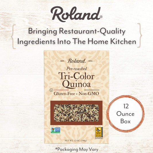 Roland Foods Organic Tri-Color Quinoa, Pre-washed, All Natural, Gluten Free, 12-Ounce