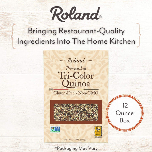 Roland Foods Organic Tri-Color Quinoa, Pre-Washed, All Natural, Gluten Free, 12-Ounce