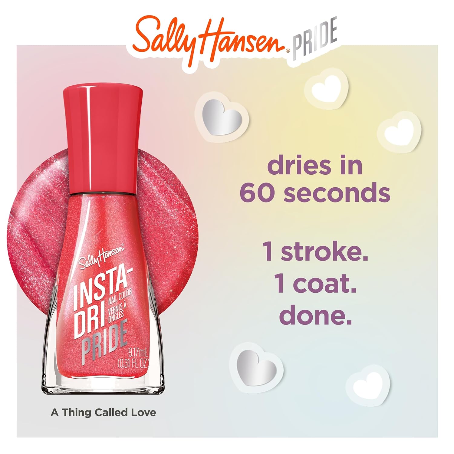 Sally Hansen Insta-Dri Pride 6 Pack - Rainbow, 6 x 0.3oz : Beauty & Personal Care