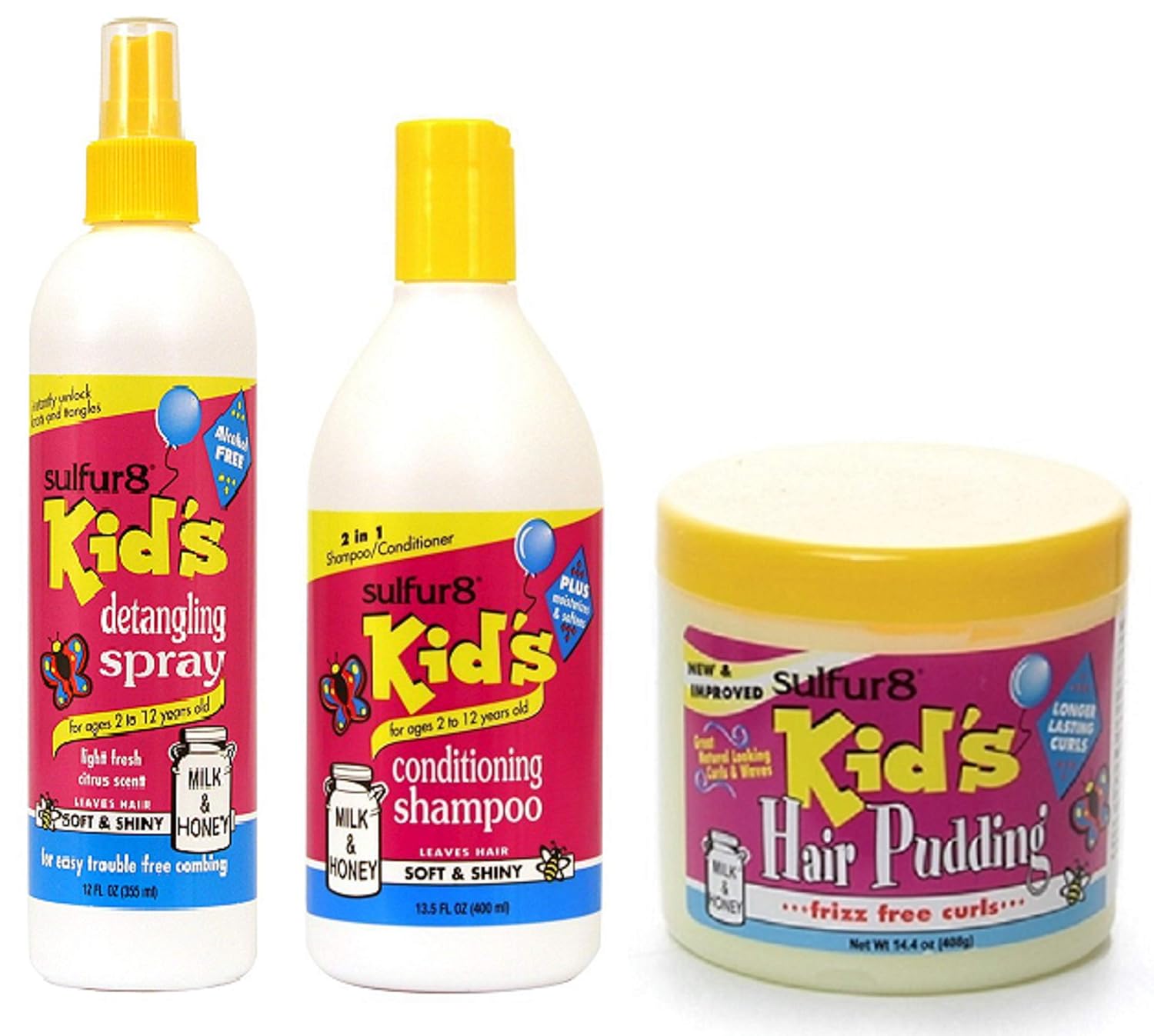 Sulfur 8 Kids Conditioning Shampoo, Detangling Spray & Hair Pudding : Beauty & Personal Care