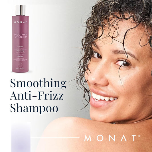 MONAT Smoothing Anti-Frizz™ Shampoo - Humidity Protection, Frizz Control with REJUVENIQE® & Tropical Butters, Velvety Fragrance, 237 ml (8 fl. oz.)