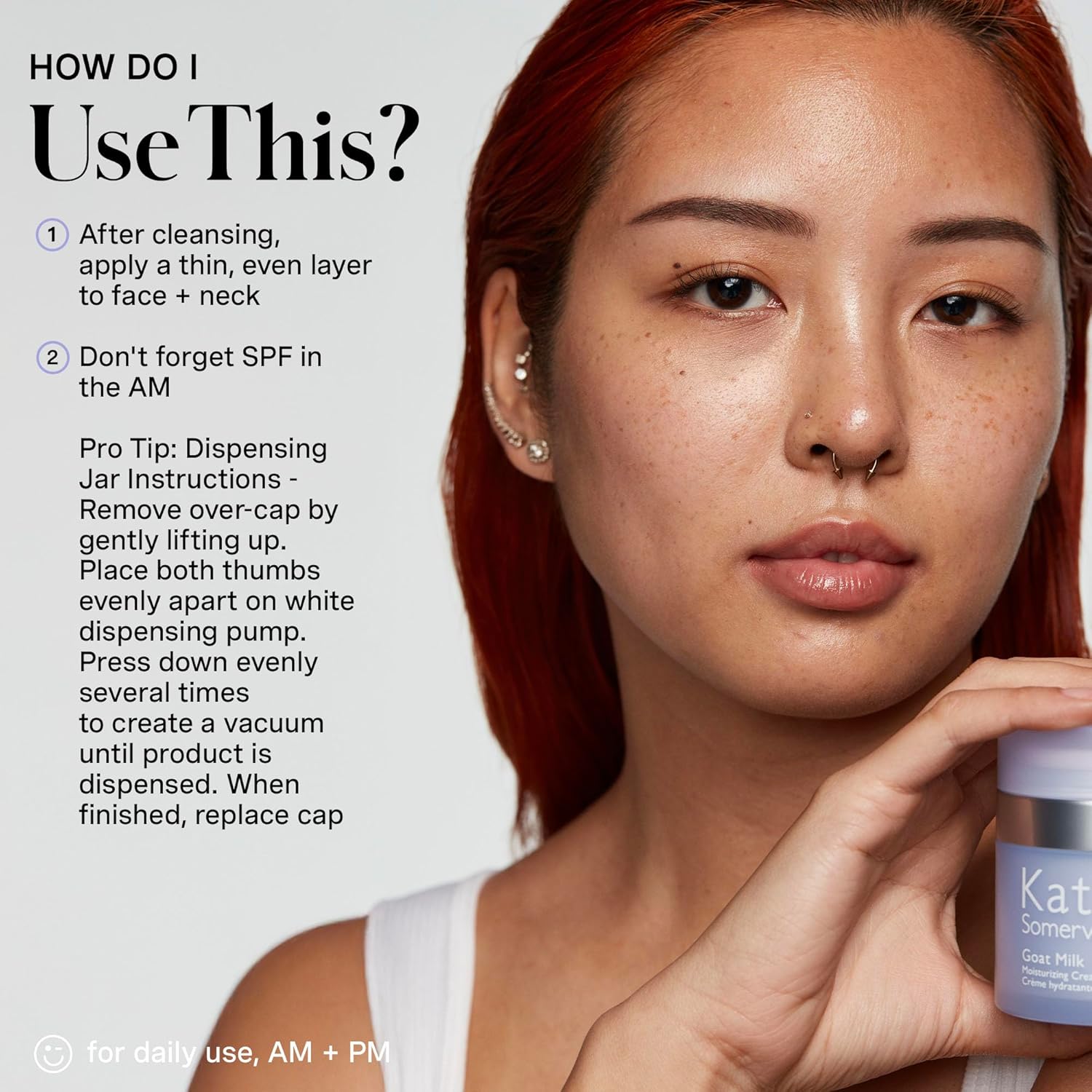 Kate Somerville Goat Milk Moisturizing Cream – Deeply Hydrating Daily Face Moisturizer For Dry, Tight, And Sensitive Skin, 1.7 Fl Oz : Beauty & Personal Care