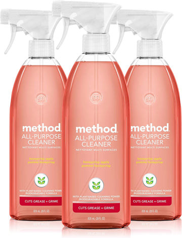 Method All-Purpose Cleaner, Honeycrisp Apple, 28 Ounce, 3 Pack, Packaging May Vary