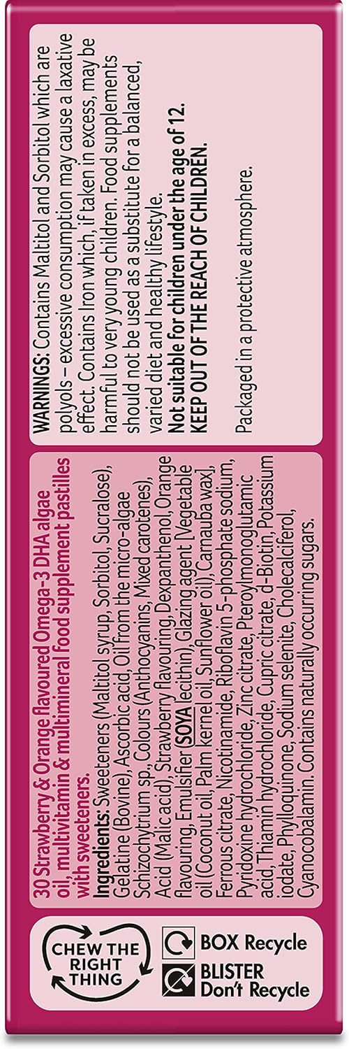 Bassetts Vitamins Pregnancy Omega-3 DHA Multivitamins & Multiminerals Strawberry & Orange Flavour 30 Gummy Pastilles : Amazon.co.uk: Health & Personal Care