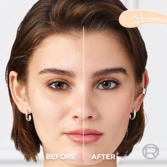 L’Oréal Paris True Match Radiant Serum Concealer, Brightening Under Eye Concealer Make Up With 1.5% Hyaluronic Acid And Caffeine, N3, 0.33 Oz