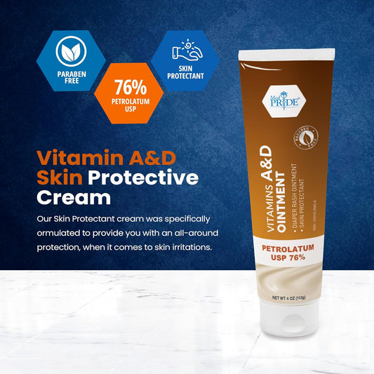 Med Pride Vitamin A&D Ointment For Diaper Rash And Adults A&D Skin Care, Lanolin & Petrolatum, 4Oz Tube (Pack Of 1)
