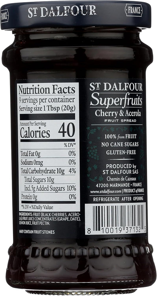 St. Dalfour Cherry & Acerola Superfruits Spread, 6 Oz