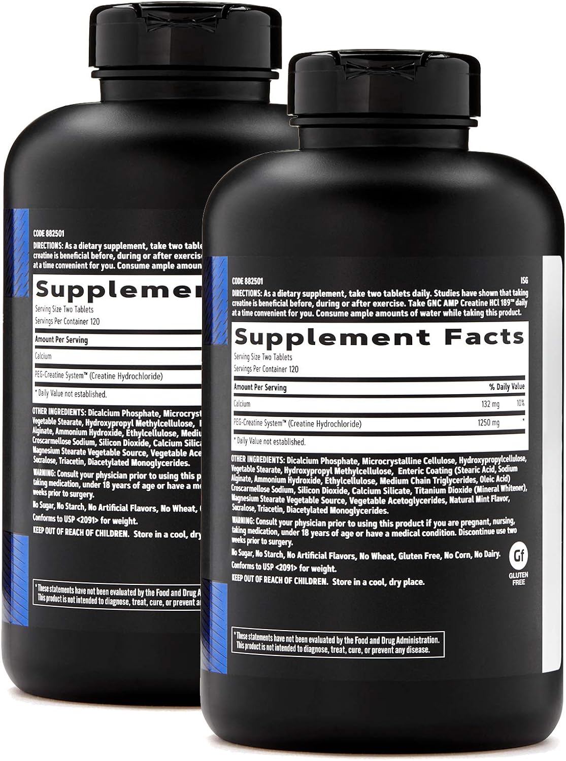 Gnc Amp Creatine Hcl 189 | Targeted Muscle Builder And Recovery Supplement | Fast Absorbing Performance Blend | 480 Count : Health & Household