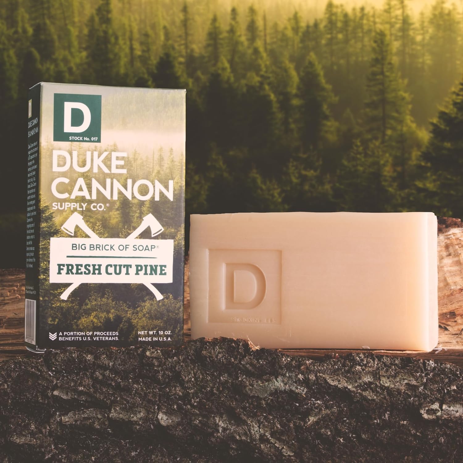 Duke Cannon Supply Co. - Great American Frontier Men'S Big Brick Of Soap, Fresh Cut Pine (10 Oz) Superior Grade Soap Bar With Unique, Outdoor, Masculine Scents - Fresh Cut Pine, Modern Invigorating : Beauty & Personal Care