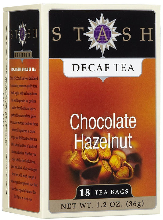 Stash Tea Decaf Chocolate Hazelnut Tea - 18 Ct
