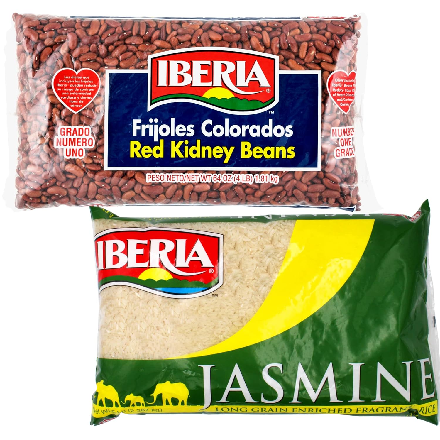 Iberia Red Kidney Beans, 4lb. and Iberia Jasmine Rice, 5lb. : Everything Else