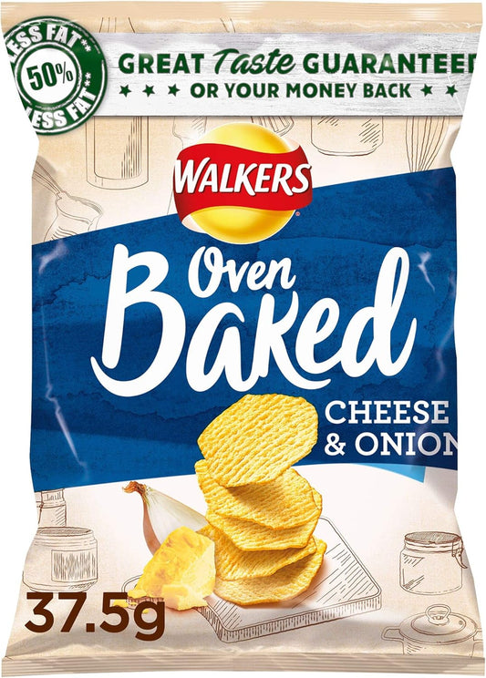 Walkers Baked Cheese & Onion Crisps - 32X37.5G