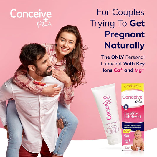 Conceive Plus Fertility Lubricant - Fertility Friendly Lube for Couples Trying to Conceive, 75ml / 2.5 fl oz