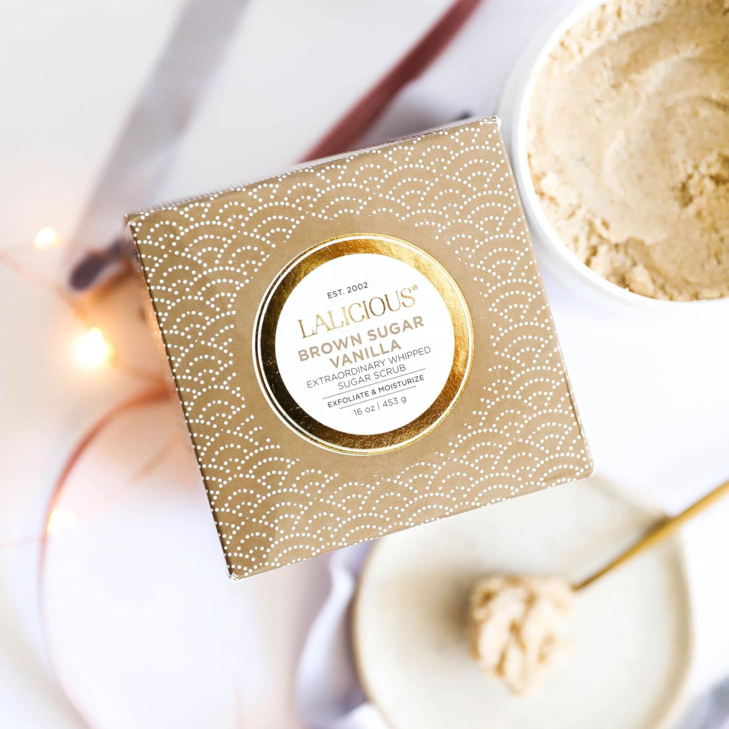 Lalicious Brown Sugar Vanilla Sugar Scrub, Exfoliating Body Scrub, Moisturizing Extraordinary Whipped Body Exfoliator, Gentle Exfoliating Body Scrubber Exfoliator For Radiant Skin, No Parabens - 16Oz : Beauty & Personal Care