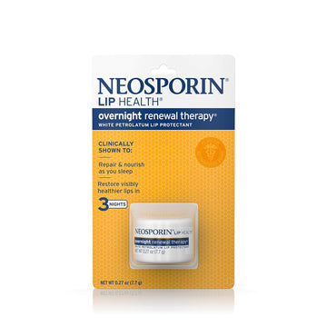 Neosporin Lip Health Overnight Healthy Lips Renewal Therapy Petrolatum Lip Protectant, 0.27 Ounce (Pack Of 1)