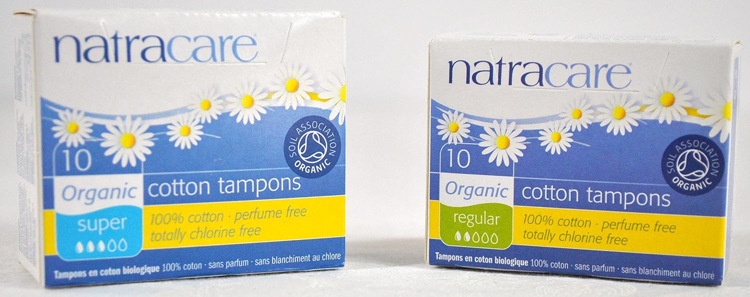 Natracare Cotton Tampons - Regular/Super 2 Pack Bundle