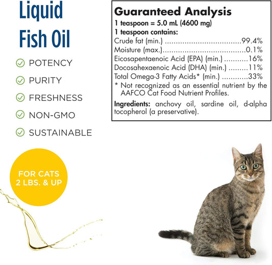 Nordic Naturals Omega-3 Cat, Unflavored - 2 Oz - 304 Mg Omega-3 Per One Ml - Fish Oil For Cats With Epa & Dha - Promotes Heart, Skin, Coat, Joint, & Immune Health - Non-Gmo