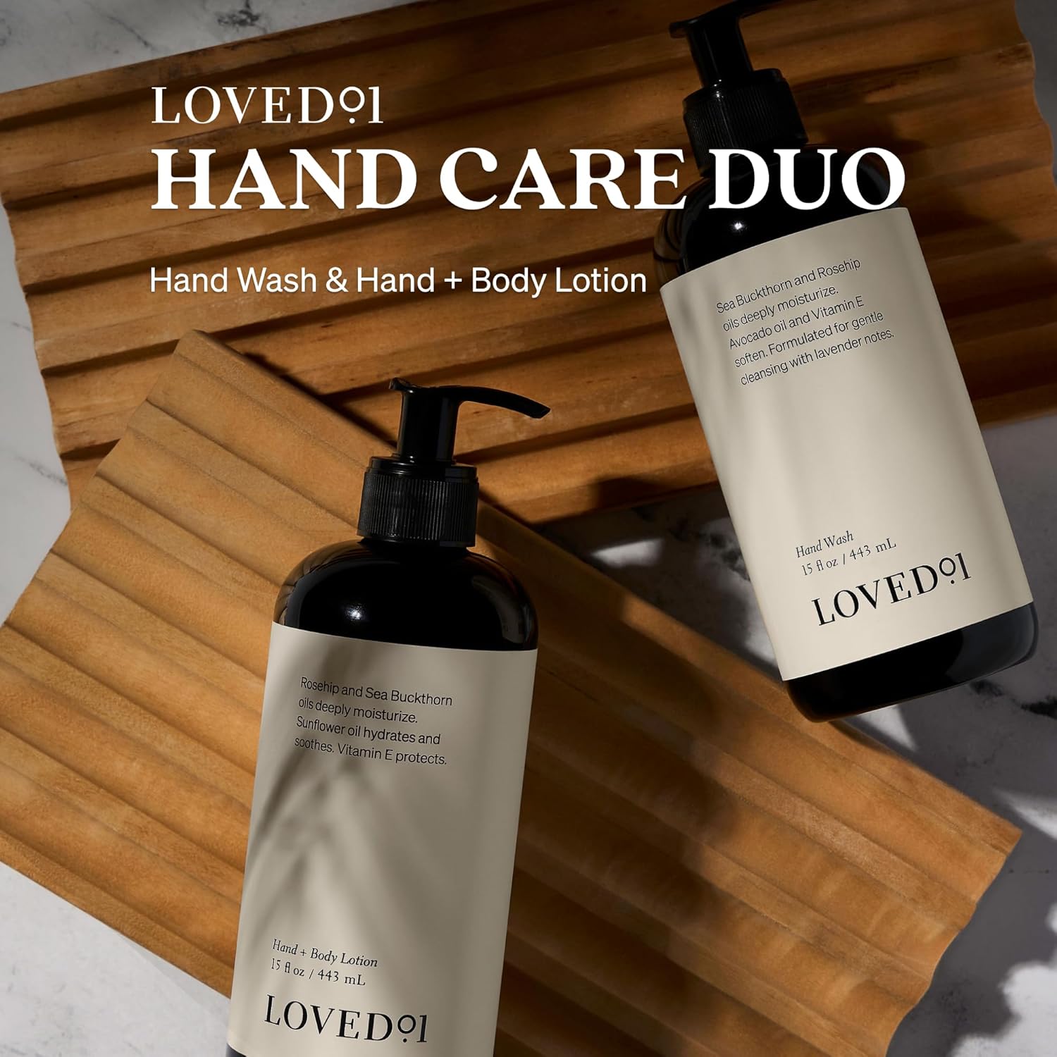Loved01 Hand Care Duo, Oprah'S Favorite Things, Cleansing & Moisturizing Bundle (15 Oz Hand Wash & 15 Oz Hand & Body Lotion) : Beauty & Personal Care