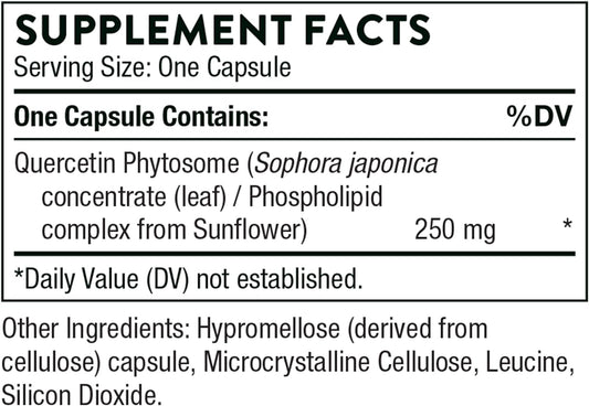 Thorne Quercetin Phytosome - Exclusive Phytosome Complex For Immune Health, Respiratory Support, And Seasonal Allergy Relief - 60 Capsules