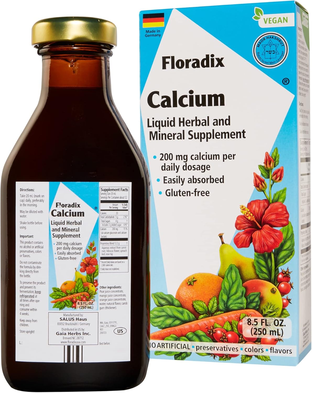 Oradix, Calcium Vegan Liq Supplement For Bone And Muscle Support