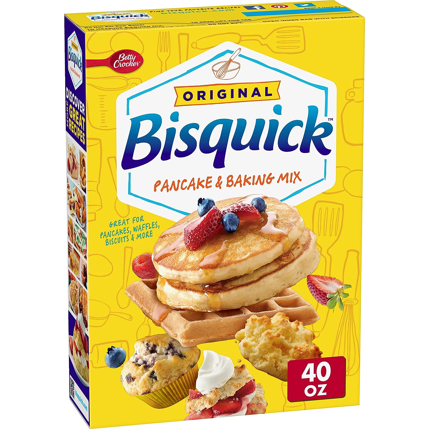 Betty Crocker Bisquick Original Pancake & Baking Mix, 40 oz