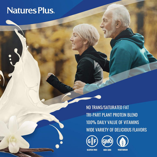 NaturesPlus SPIRU-TEIN Plus Shake For Mature Adults - Vanilla - 1.2 lb