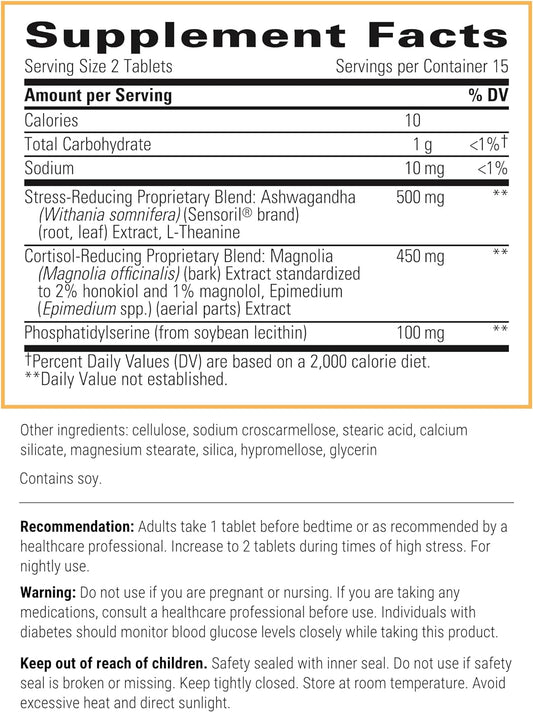 Integrative Therapeutics - Cortisol Manager - Supplement With Ashwagandha And L-Theanine - Supports Relaxation & Calm To Support Restful Sleep* - 30 Tablets