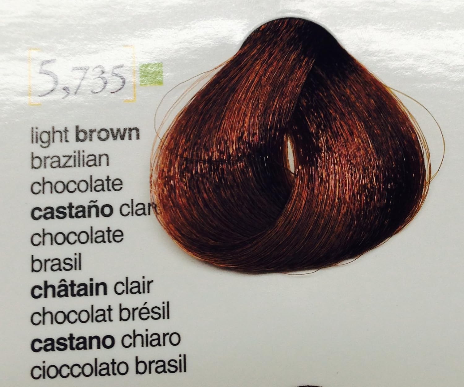 Salermvison Hair Coloring Cream #5.735 Light Brown Brazilian Chocolate, 2.3 Ounce / 75 Milliliter : Chemical Hair Dyes : Beauty & Personal Care
